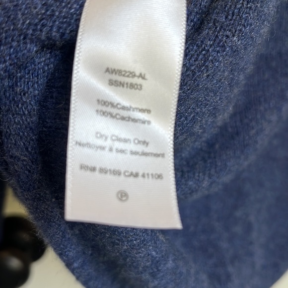 ATM 100%CASHMERE SWEATER SIZE S/P COLOR BLUE - Picture 4 of 6